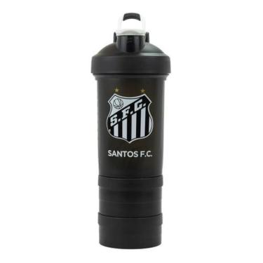 Imagem de Garrafa Shakeira Mola 2 Compartimentos 500ml - Santos - Mileno
