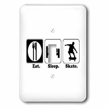 Imagem de 3dRose lsp_116986_1 Divertido Hobbies Estilo de Vida Comer Dormir Skate Interruptor Único