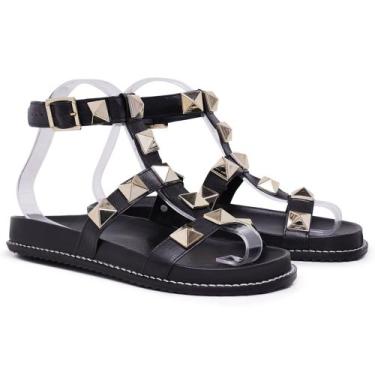 Imagem de Sandalia Feminina Papete Gladiadora Piramides - Flávia Costa, 38