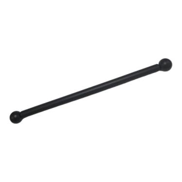 Imagem de Fenteer Cruzeta para poste de iluminação pública, poste de metal para lâmpada, haste de bandeira, de iluminação para gramado, Bola Preta de 41 Cm