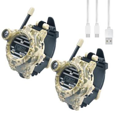Imagem de ZOMFOM Walkie Talkies Para Crianças, Relógio Infantil Recarregável De Longo Alcance Bidirecional Com Lanterna, Brinquedos Acampamento, Caminhada, Ciclismo E Atividades Ao Ar Livre, Presentes Meninas