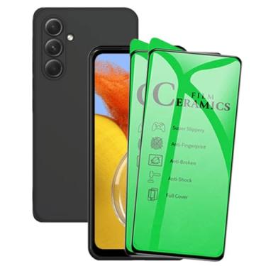 Imagem de Kit Capa Capinha Aveludada e 2 Películas Cerâmica 9D Compatível Samsung Galaxy M14 - SMART E CASE
