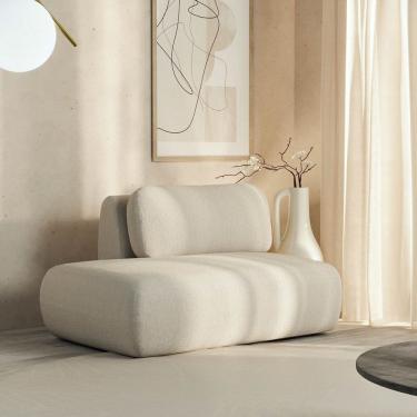 Imagem de Sofá Modular Sumiê 100cm Esquerdo Orla Cabecasa Madeiramadeira Espuma do Mar