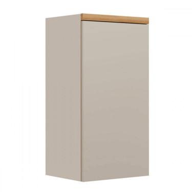 Imagem de Armário Aéreo Cozinha 40 Cm Allure 1 Porta 1 Prateleira Jequitibá/Gris - Linea Brasil