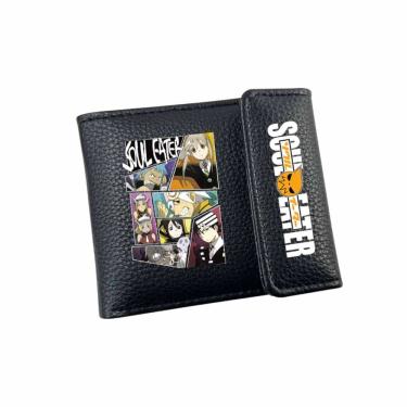 Imagem de Personagens de anime Wallet Souls Eaters, couro PU fino e dobrável