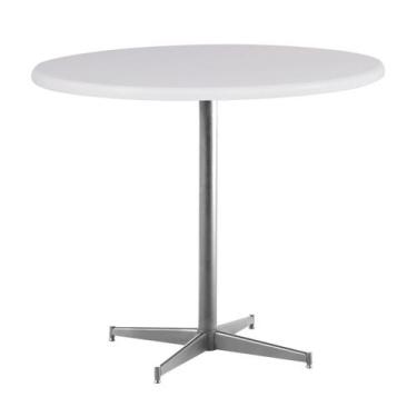 Imagem de Mesa de Jantar Redonda Tampo MDF 90cm com Base de Aço Casual - Prima D