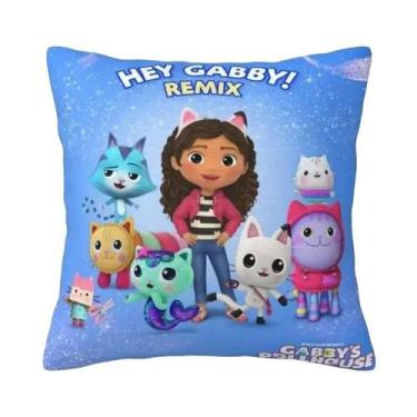 Imagem de Capa De Almofada Quadrada 40x40cm Gabby Cat Pandy Paws Nordic Dollhous