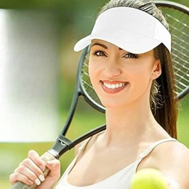 Imagem de Boné de beisebol feminino com rabo de cavalo lavado ao ar livre boné de caminhoneiro ajustável sarja golfe tênis viseira, Wh, Tamanho Único