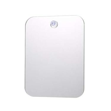 Imagem de Espelho de Viagem Sem Névoa Banheiro Portátil para Barbear Manual Veja o Rosto Obtenha a Mais Suave em Todos os Lugar