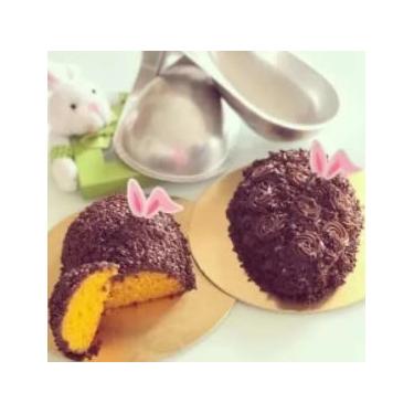 Imagem de Kit 2 Formas Kinder Ovo Pascoa Mini 7x2cm Alumínio