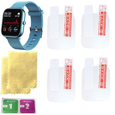 Imagem de Protetor de tela octelect para protetor de tela de relógio inteligente amatage 4 peças em um pacote