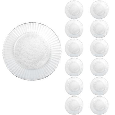 Imagem de Jogo 12 Pratos Raso Redondo Duralex 23cm Primavera Refeição