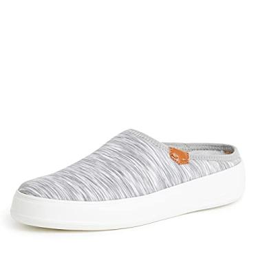Imagem de Dearfoams Tênis feminino original Comfort Annie Clog, Cinza-claro mesclado, 38