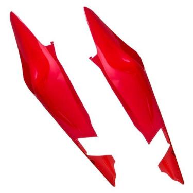 Imagem de Tampa Lateral Cromo Forte Honda Xre 300 2010 Até 2012, VERMELHO MACEIÓ