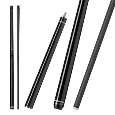 Imagem de CUEDESG Taco de sinuca Break Jump Cue de fibra de carbono, 3 peças, taco de sinuca de baixa deflexão, ponta profissional de 13 mm com bolsa de poliuretano (740 g_preto)