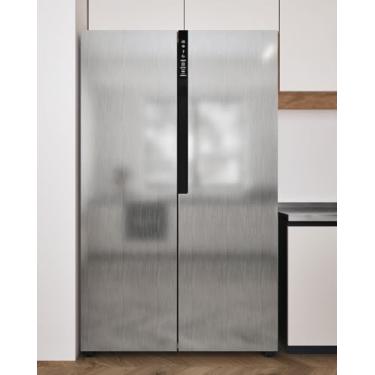 Imagem de Mangoloo Papel de contato de aço inoxidável descasque e cole bancadas à prova d'água, papel de parede metálico prateado para armário de cozinha, papel de parede autoadesivo removível, lava-louças,