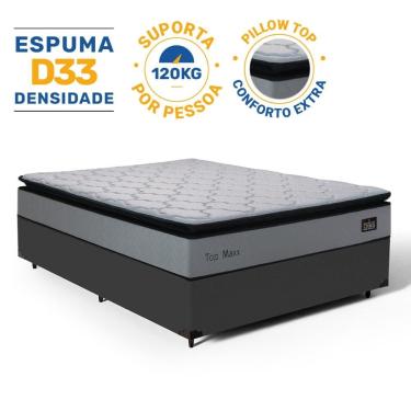 Imagem de Cama Box com Colchão de Espuma D33 Pillow Top Maxx Casal 138cm