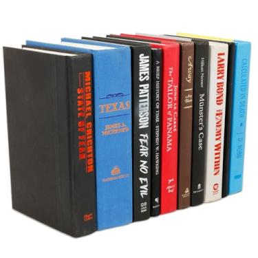 Imagem de Hardback Books Home Decor - Decorative Hardcovers for Bookshelf Interior Design of Homes, Offices, Weddings, or Set Props | Mixed Hardback Books for Interior Decoration