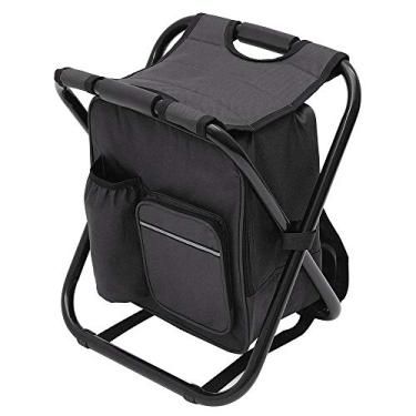 Imagem de Mochila para adultos, mochila portátil para acampamento, caça, pesca, combinação de assento, bolsa dobrável para cadeira com bolsa térmica, banqueta de pesca à prova d'água, bolsa dobrável para