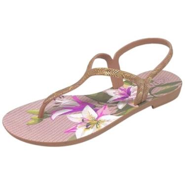 Imagem de Sandália De Dedo Feminina Fácil Calce Rasteira Amor Em Flor Grendha