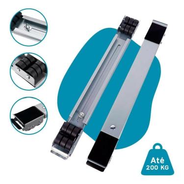 Imagem de Suporte Rodinhas Ajustável Base Máquina Lavar, Geladeira E