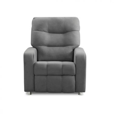 Imagem de Poltrona Reclinavel Do Papai Maldivas Tecido Suede Chumbo