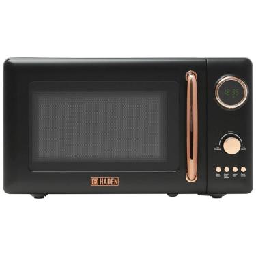 Imagem de Micro-ondas HADEN 700W, 20L, Controle Digital, Descongelamento Automático e Prato Giratório, Preto Cobre