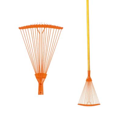 Imagem de Vassoura Rastelo De Aço 18 Dentes Reguláveis Com Cabo 1,2m Durín