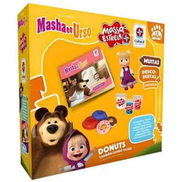 Imagem de Massinha Livro Masha E O Urso Com Donuts Com Massa Estrela