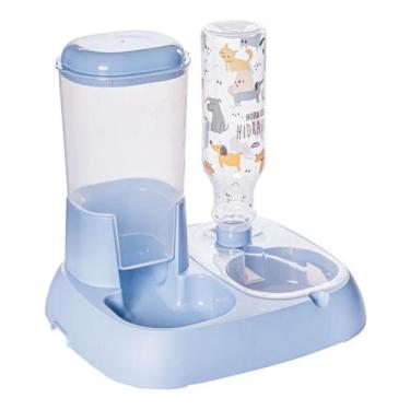 Imagem de Comedouro E Bebedouro 1 Litro Para Pets Animal De Estimação Até 1,5Kg 