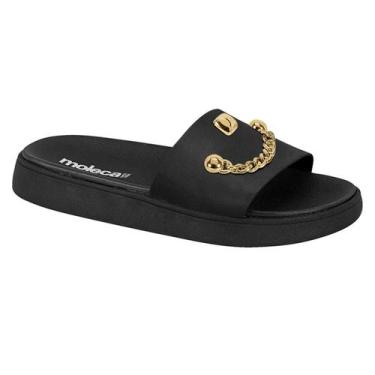 Imagem de Tamanco Moleca Original Flatform Baixo Papete Feminino 154, 33, Preto