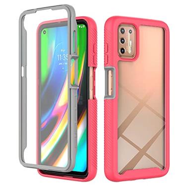 Imagem de For Motorola Moto G9 Plus(2021) Starry Sky Solid Color Series Shockproof PC + TPU Case with PET Film(Black)