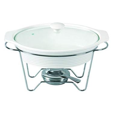 Imagem de Rechaud oval em porcelana com queimador 1,5L L35xP21,5xA21,5cm