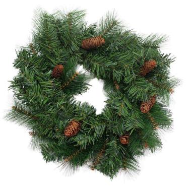 Imagem de Guirlanda Natalina Enfeite De Porta Com 60 Galhos 45cm