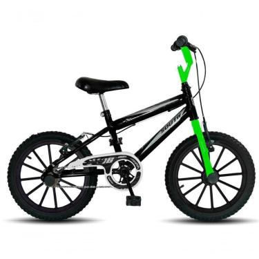 Imagem de Bicicleta Aro 16 Infantil South Ferinha Para Meninos - Preto E Verde Preto+verde