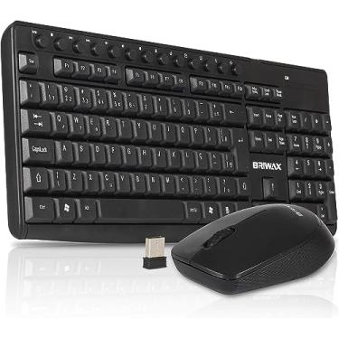 Imagem de Kit Teclado e Mouse Wireless Sem Fio Óptico 2.4Ghz Multimídia Usb ABNT2 para PC Computador Notebook Mac Xbox Series X S PS4 e PS5