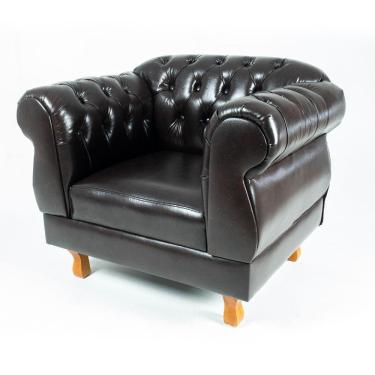 Imagem de Poltrona Chesterfield Elisabeth Courino Café