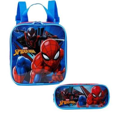 Imagem de Lancheira Térmica Infantil Spiderman Homem Aranha Com Estojo - Xeryus