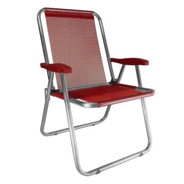 Imagem de Cadeira Max Alumínio Oversize Praia Reforçada Até 140Kg Zaka