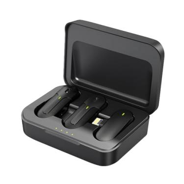 Imagem de Microfone Lapela Sem Fio Profissional Duplo Compatível com iPhone XR 11 12 13 14