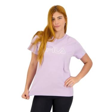 Imagem de Camiseta Fila Basic Outline Feminina Lilás