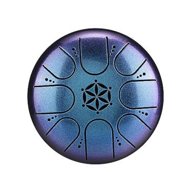 Imagem de XCPHGFM 5 Polegada tambor de língua de aço 8 notas tambor handpan com tambor mallet dedo picaretas percussão para meditação yoga