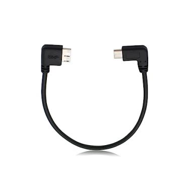 Imagem de PDEEY Cabo de disco rígido externo para KESU, Toshiba, Seagate, WD, HDD USB C cabo para Micro B, 90 graus, 0,8 FT curto