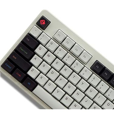 Imagem de Teclas com tema programador PBT, perfil XDA, teclado de sublimação de tinta, adequado para teclado mecânico de layout 60%/65%/75%/TKL/80%/90%/100% Layout (branco)