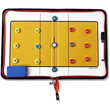 Imagem de Quadro de treinamento de vôlei, prancheta de estratégia tática, quadro tático de treinadores, adesivos magnéticos de vôlei, estratégia de orientação de treinamento de treinador, conjunto de