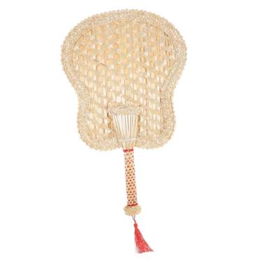 Imagem de Ventilador de mão Ventilador de mão Manual Mulher Ventilador de festa Ventilador de resfriamento para o verão Ventilador natural Ventilador de tecelagem manual Ventilador de acessórios de verão com al