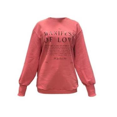 Imagem de Moletom Colcci Manifest of Love Rosa Hillier-Feminino