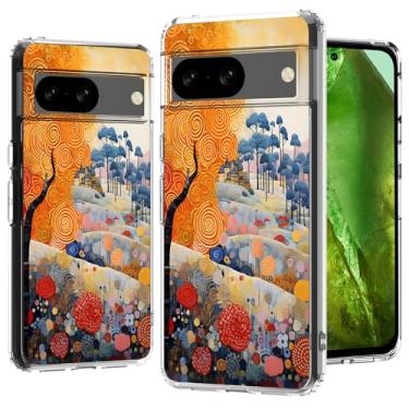 Imagem de LORYVAN Capa transparente para Google Pixel 8a com design de flores para mulheres e meninas, capa floral à prova de choque fina macia TPU + protetor de PC para Google Pixel 8A (6,1 polegadas) — Pic 13