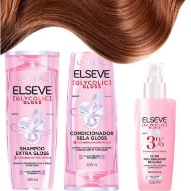 Imagem de Kit Shampoo Condicionador 400ml Elixir Elseve Sela Gloss Loreal Paris