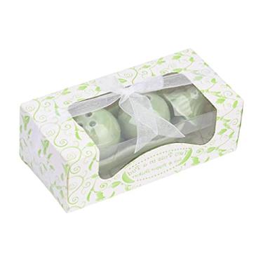 Imagem de Unknows Pote de tempero, duas ervilhas, saleiro de cerâmica, conjunto de presentes de festa de casamento, gaveta de armazenamento de pote de especiarias